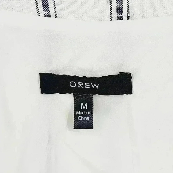 Anthropologie Drew Open front Striped fringe Women's Blazer M - Picture 6 of 8